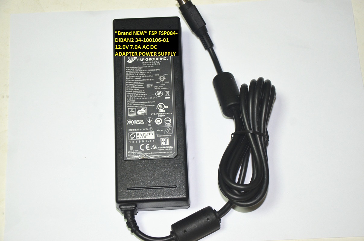 *Brand NEW* FSP FSP084-DIBAN2 34-100106-01 12.0V 7.0A AC DC ADAPTER POWER SUPPLY